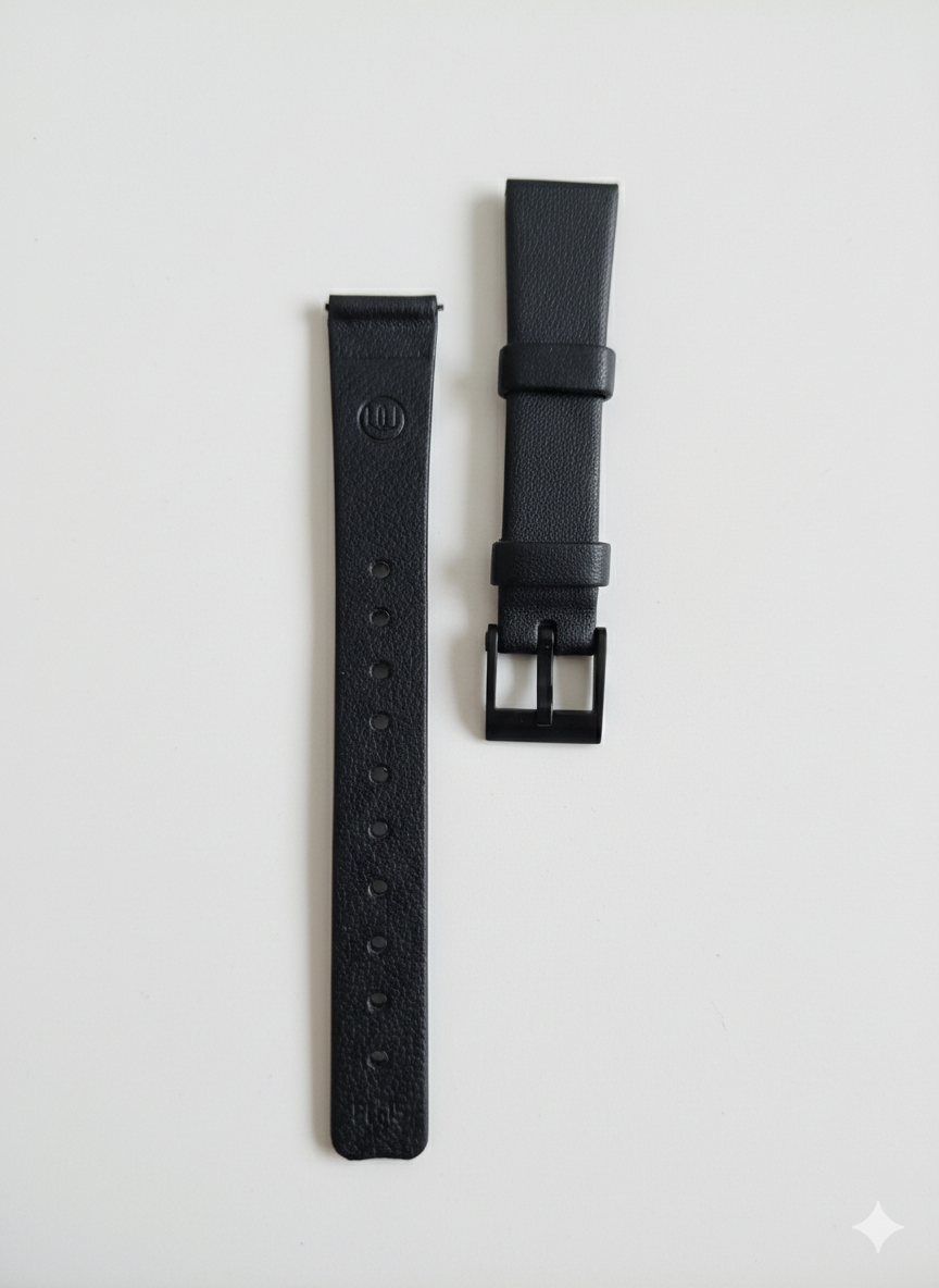 Bracelet silicone noir neuf pour montre diamètre 14mm