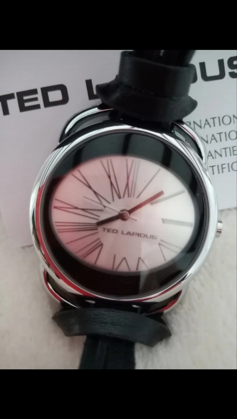 Montre seconde main Ted lapidus noir