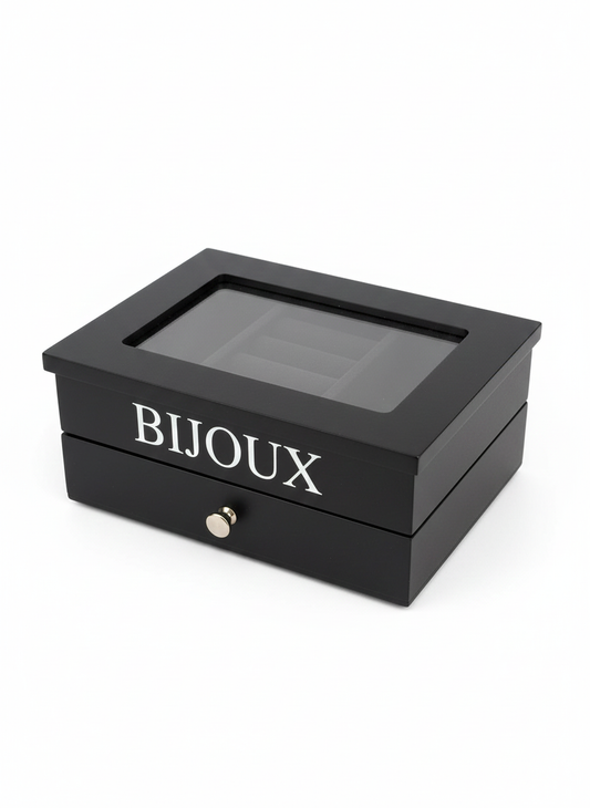 Boîte à bijoux noir