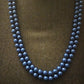 Collier long ou court bleu nuit