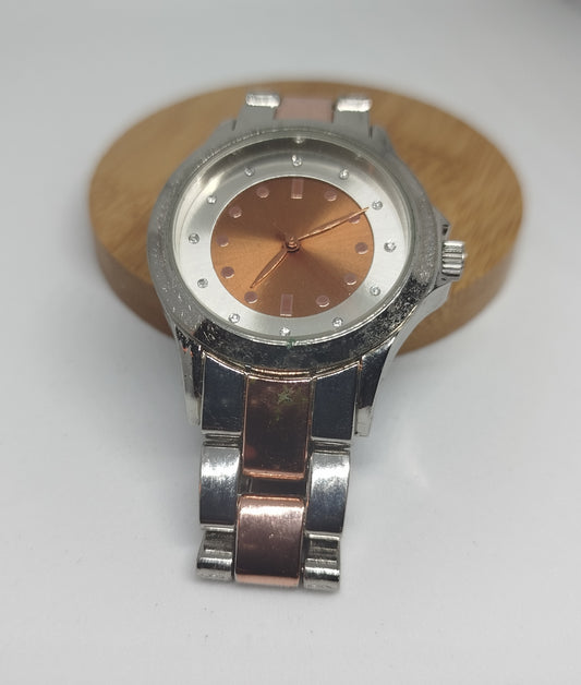 Montre femme de seconde main orange et silver | Design and Company