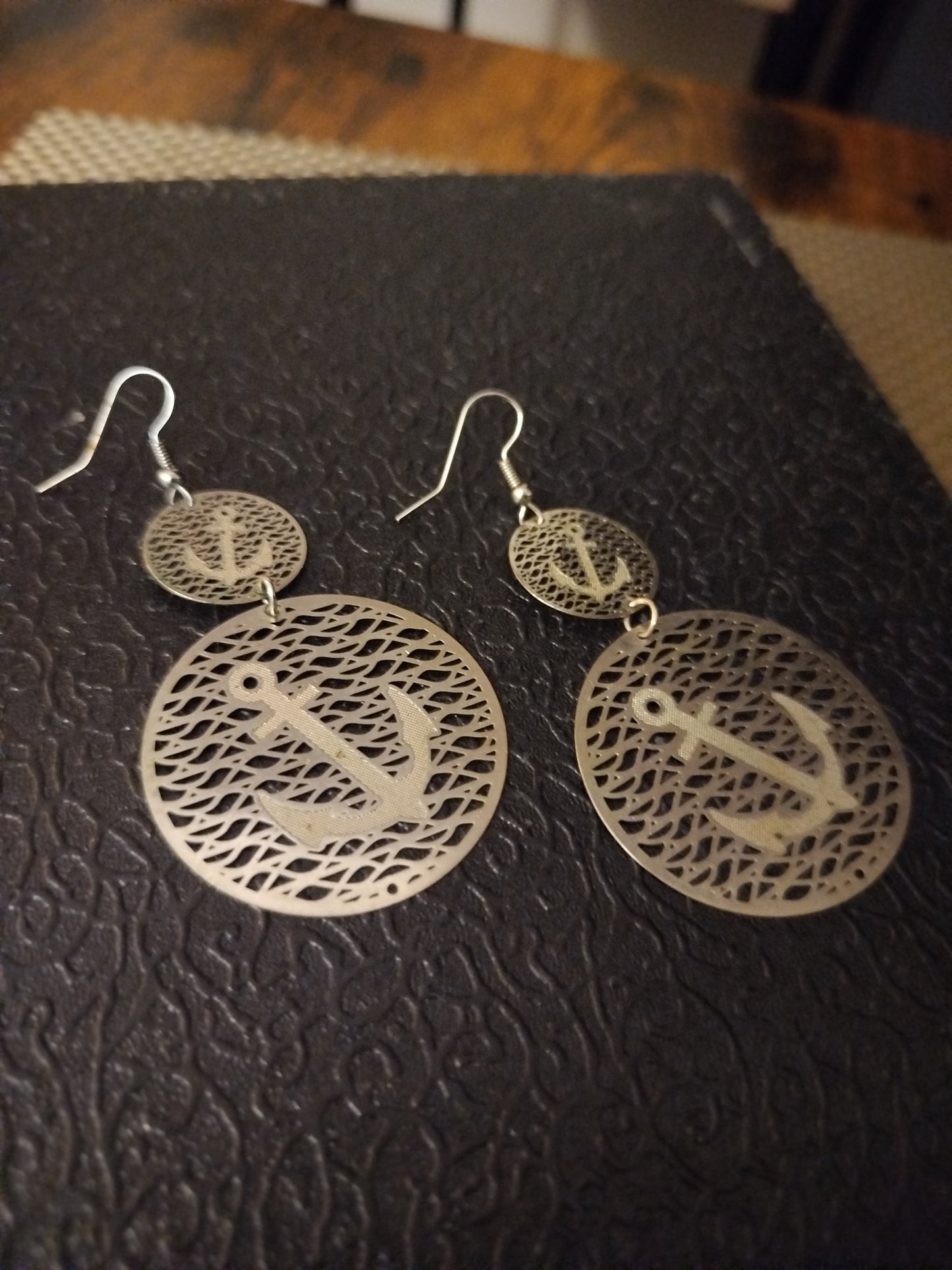 Bijoux boucle d'oreilles encre marine seconde main