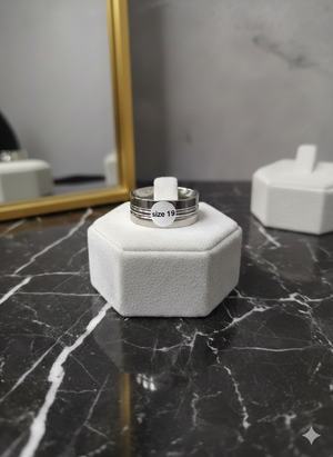 Bague Taille 19 en acier inoxydable