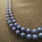 Collier long ou court bleu nuit