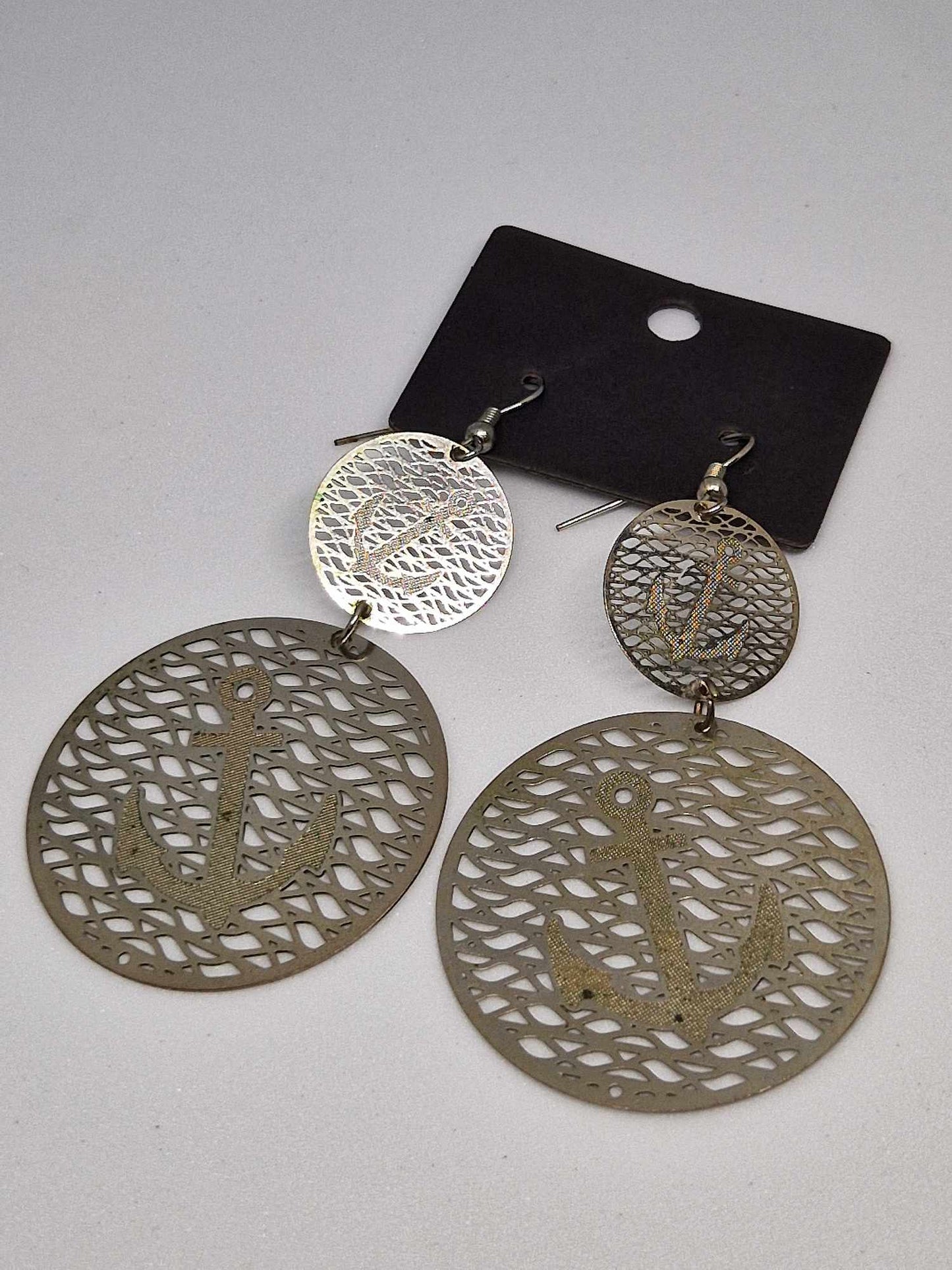 Bijoux boucle d'oreilles encre marine seconde main