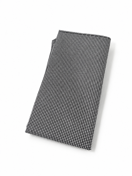 Pochette grise pour costumes 100% soie 