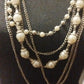Collier fantaisie perlé sur cinq niveau
