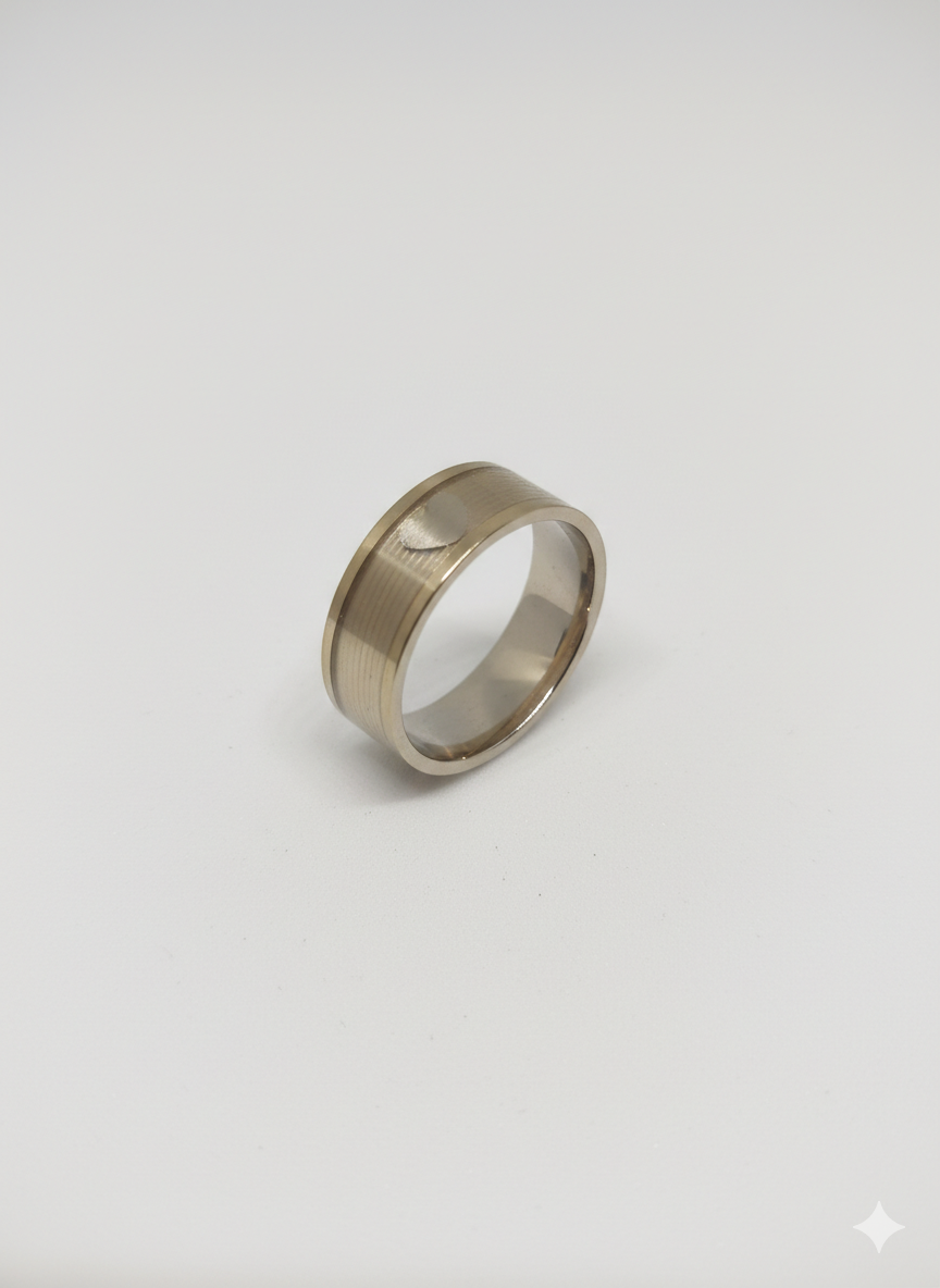 Bague doré et coeur 