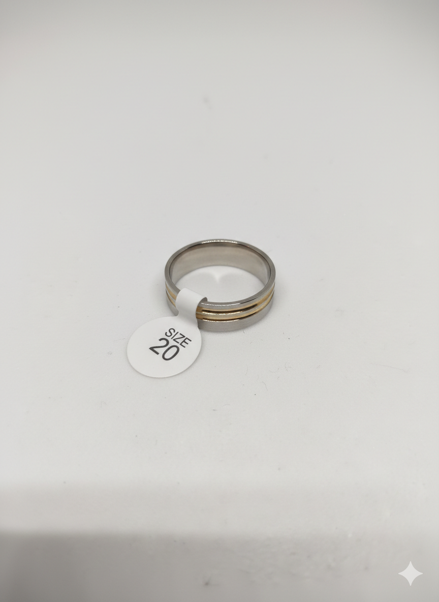 Bague acier inoxydable taille 20 