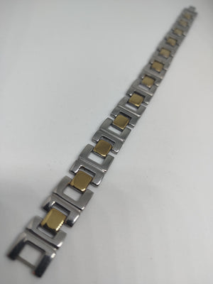 Gourmette mixte acier inoxydable