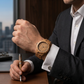 Montre homme imitation bois 
