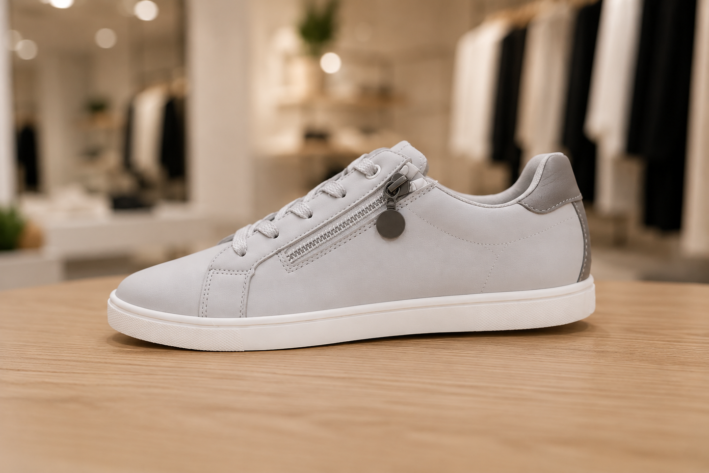 Sneakers femme semelle blanche 