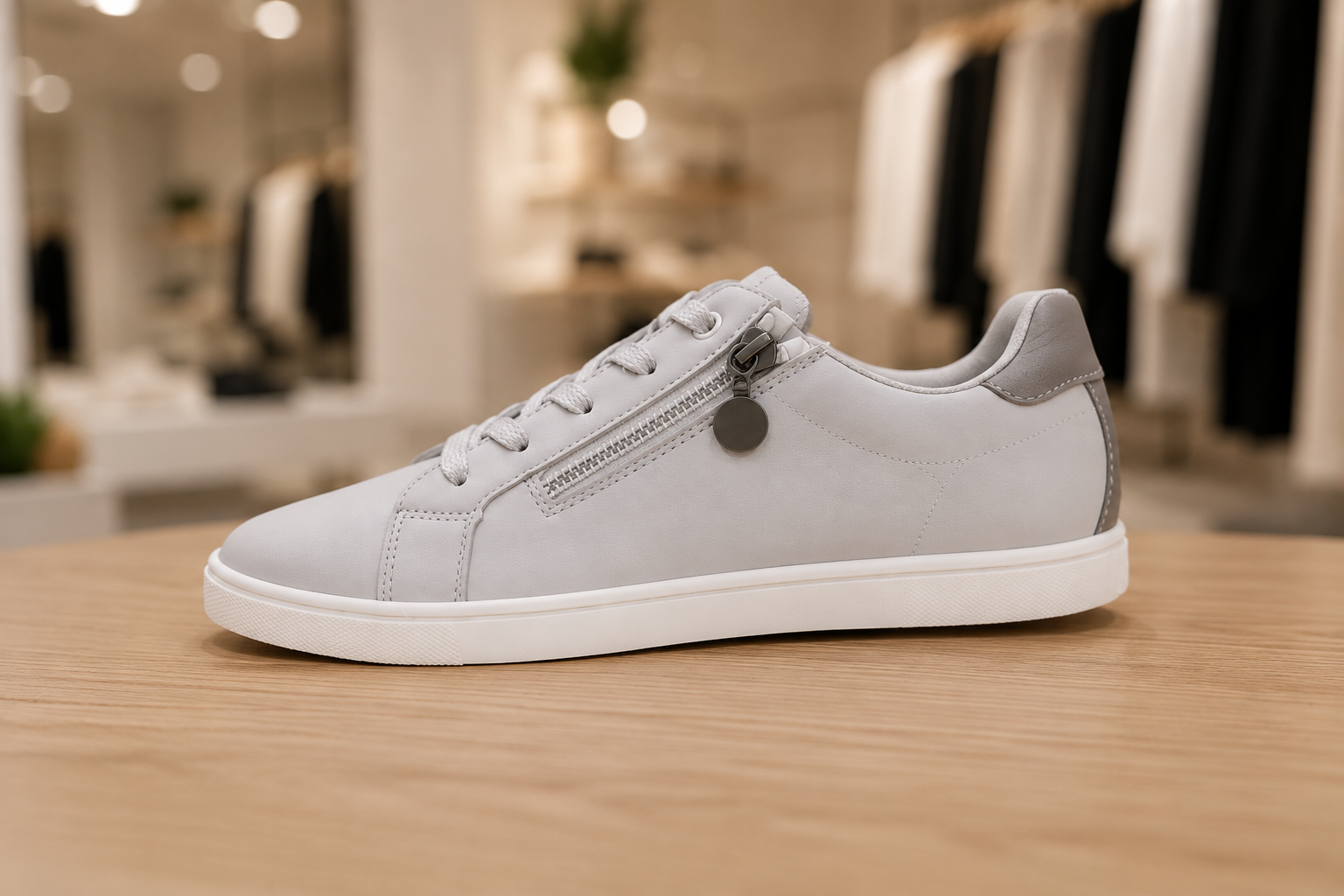 Sneakers femme semelle blanche 