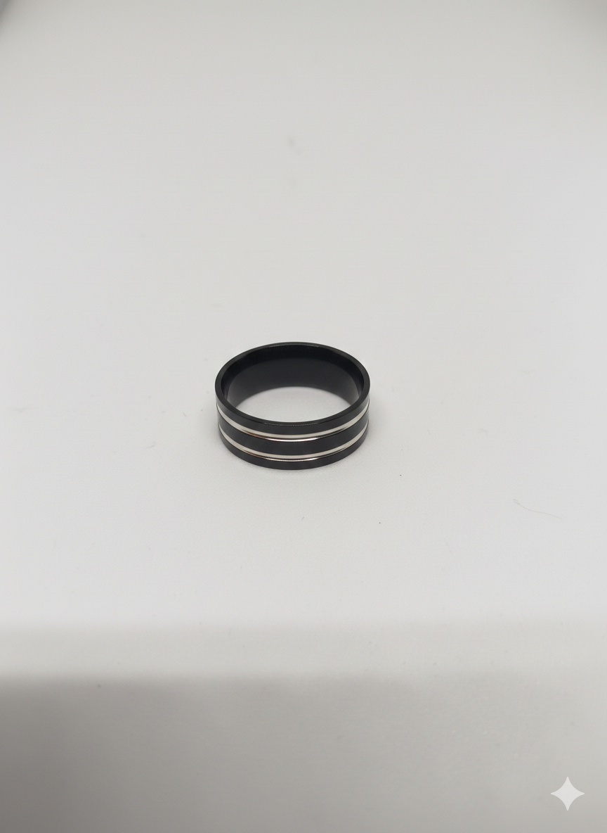 Bague noir femme élégante 