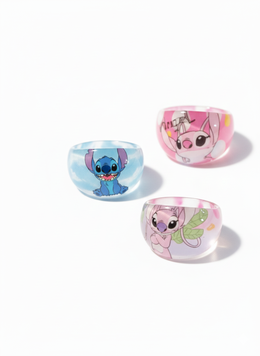 Bague enfant stitch neuve 