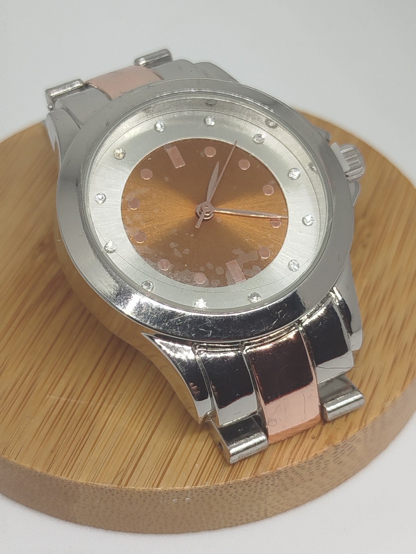 Montre silver and Orange 