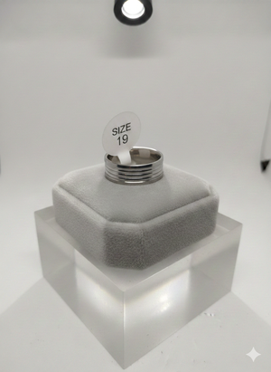 Bague femme acier inoxydable taille 19