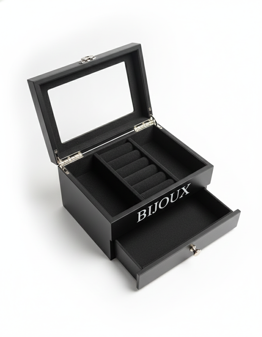 Boîte à bijoux noir