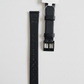 Bracelet silicone noir pour montre 14mm 