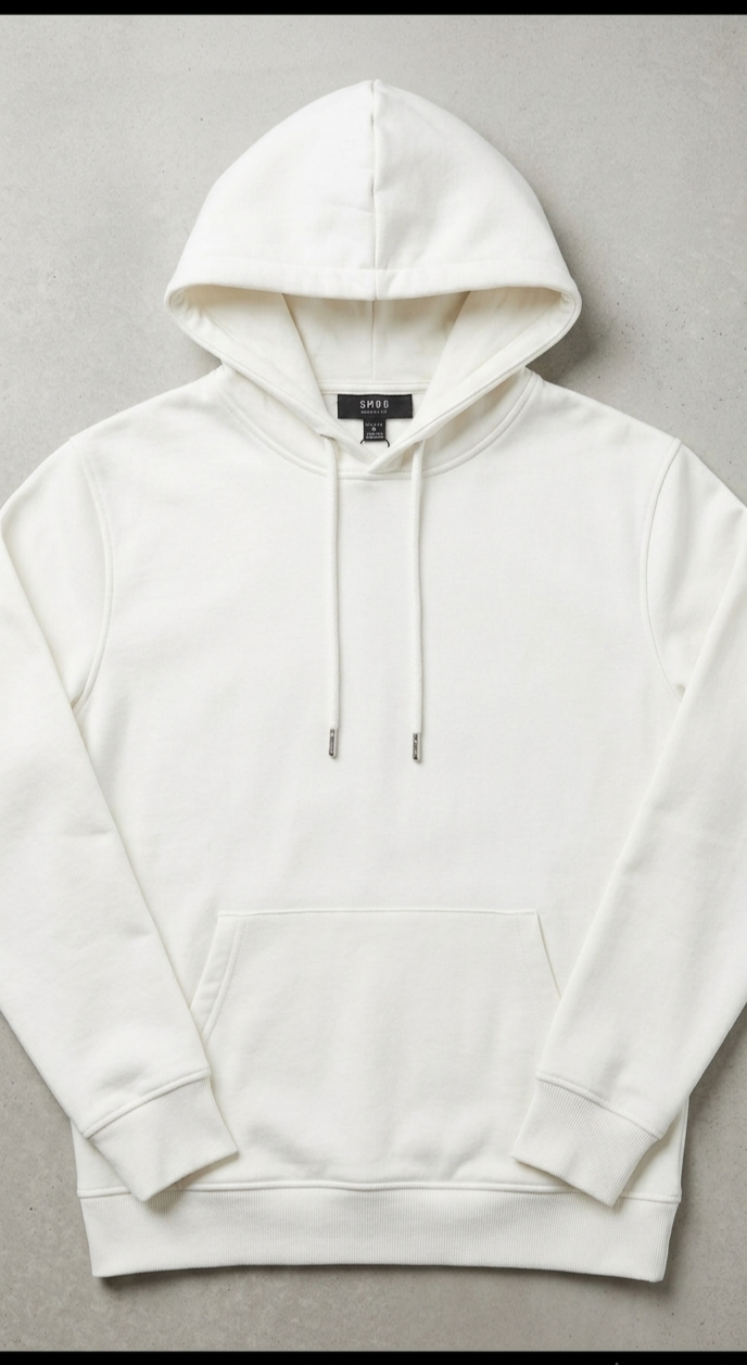 Sweat à capuche mixte blanc taille M 