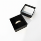 Bague femme acier inoxydable et creme 