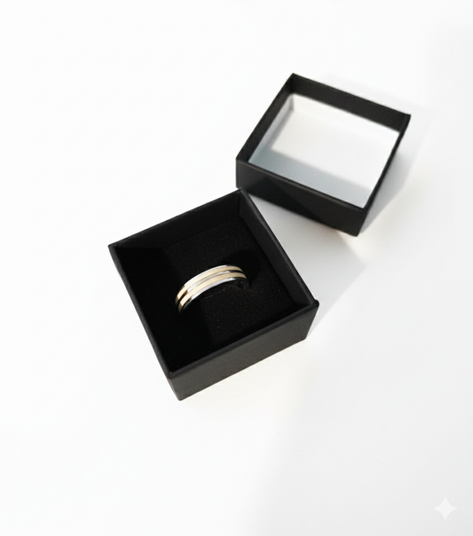 Bijoux Bague acier inoxydable de seconde main | Design and Company