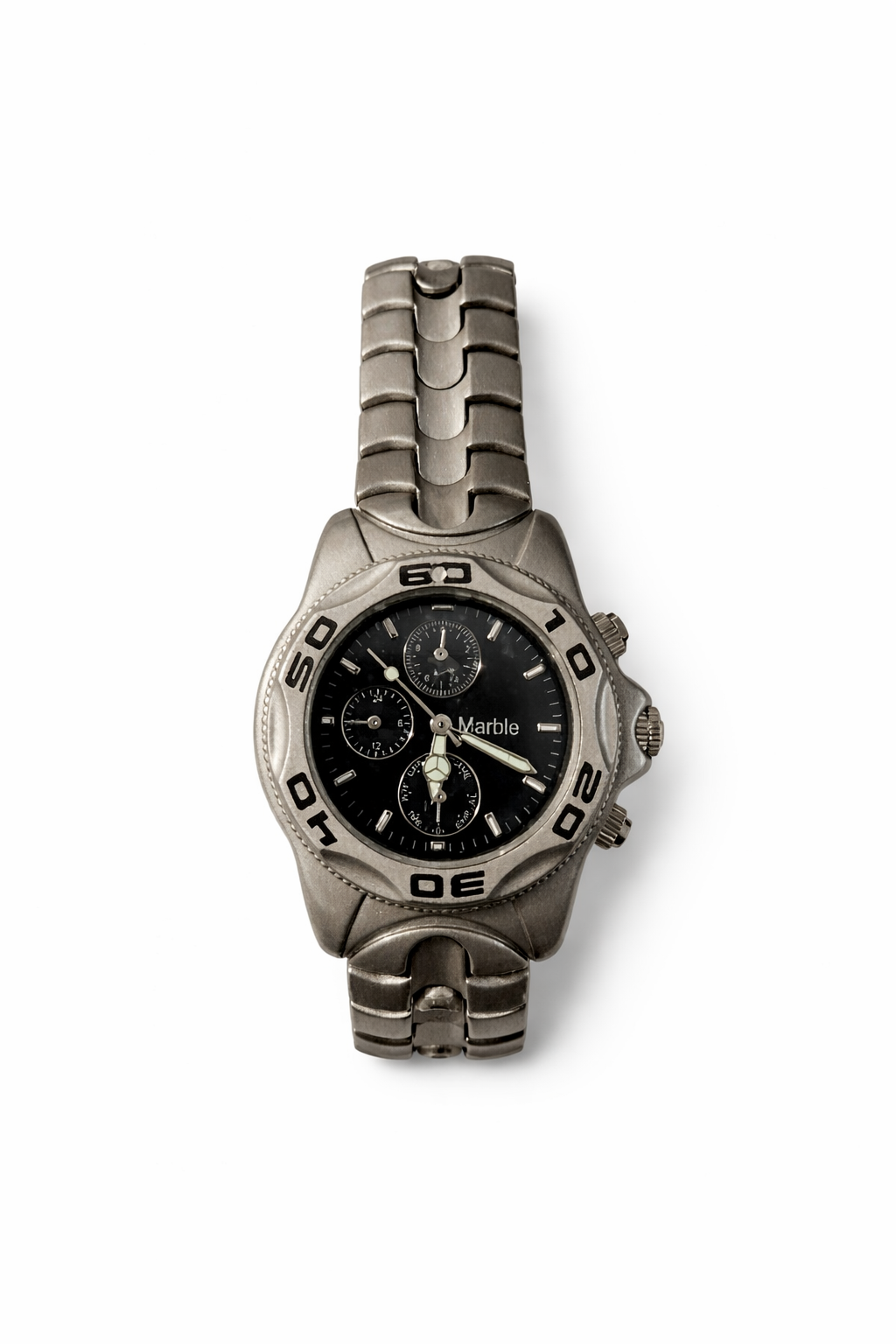 Montre homme acier brossé marque Marble .