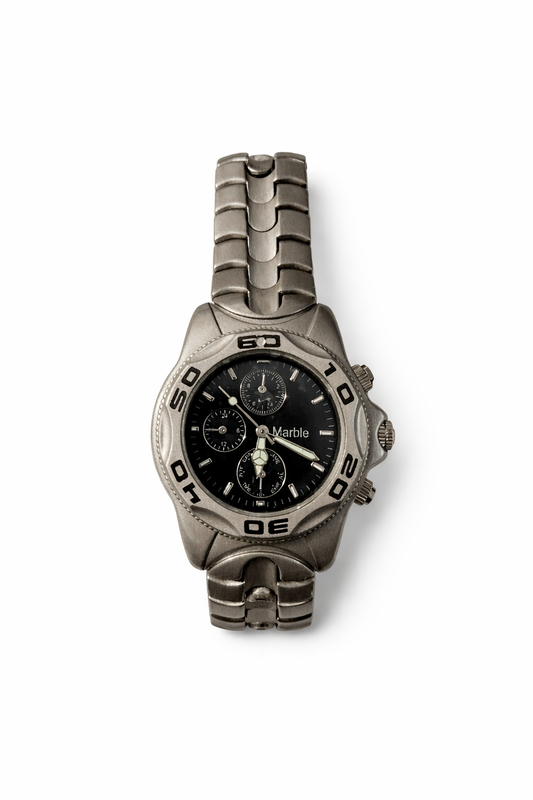 Montre homme acier brossé marque Marble .