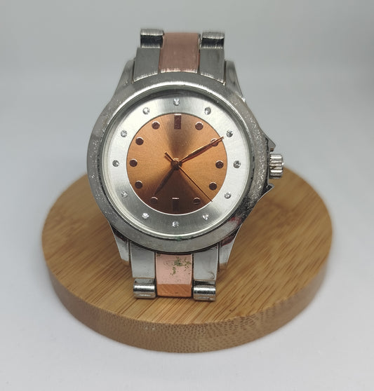 Montre femme de seconde main orange et silver | Design and Company