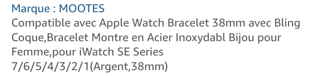 Listing compatibilité apple watch .