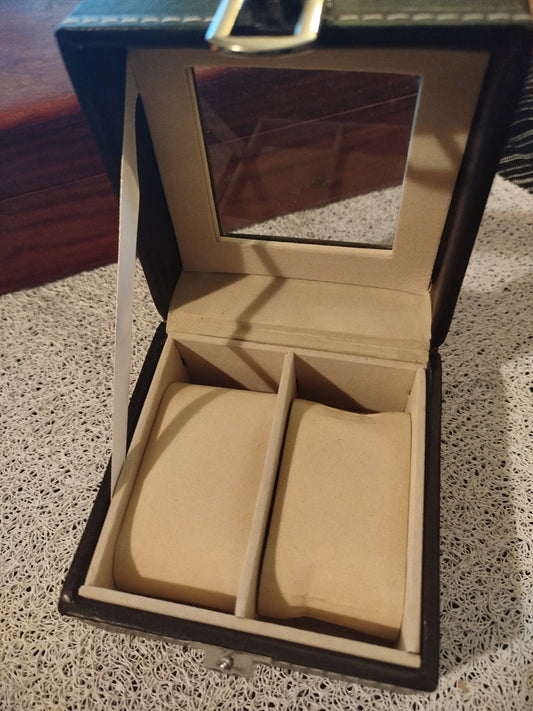 Boîte de rangement-transport montres ( deux emplacements )