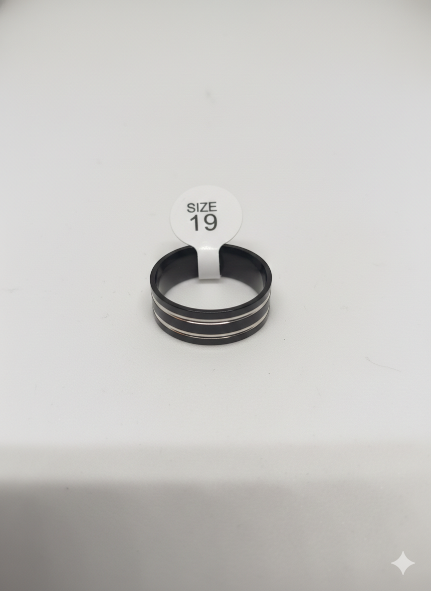 Bague noir femme élégante 