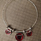 Collier seconde main formes rondes rouge