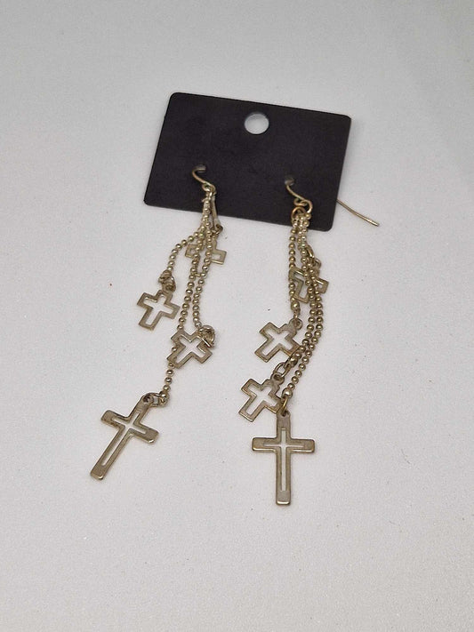 Boucle d'oreilles croix