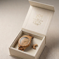 Montre finition bois avec boîte et pile neuve 
