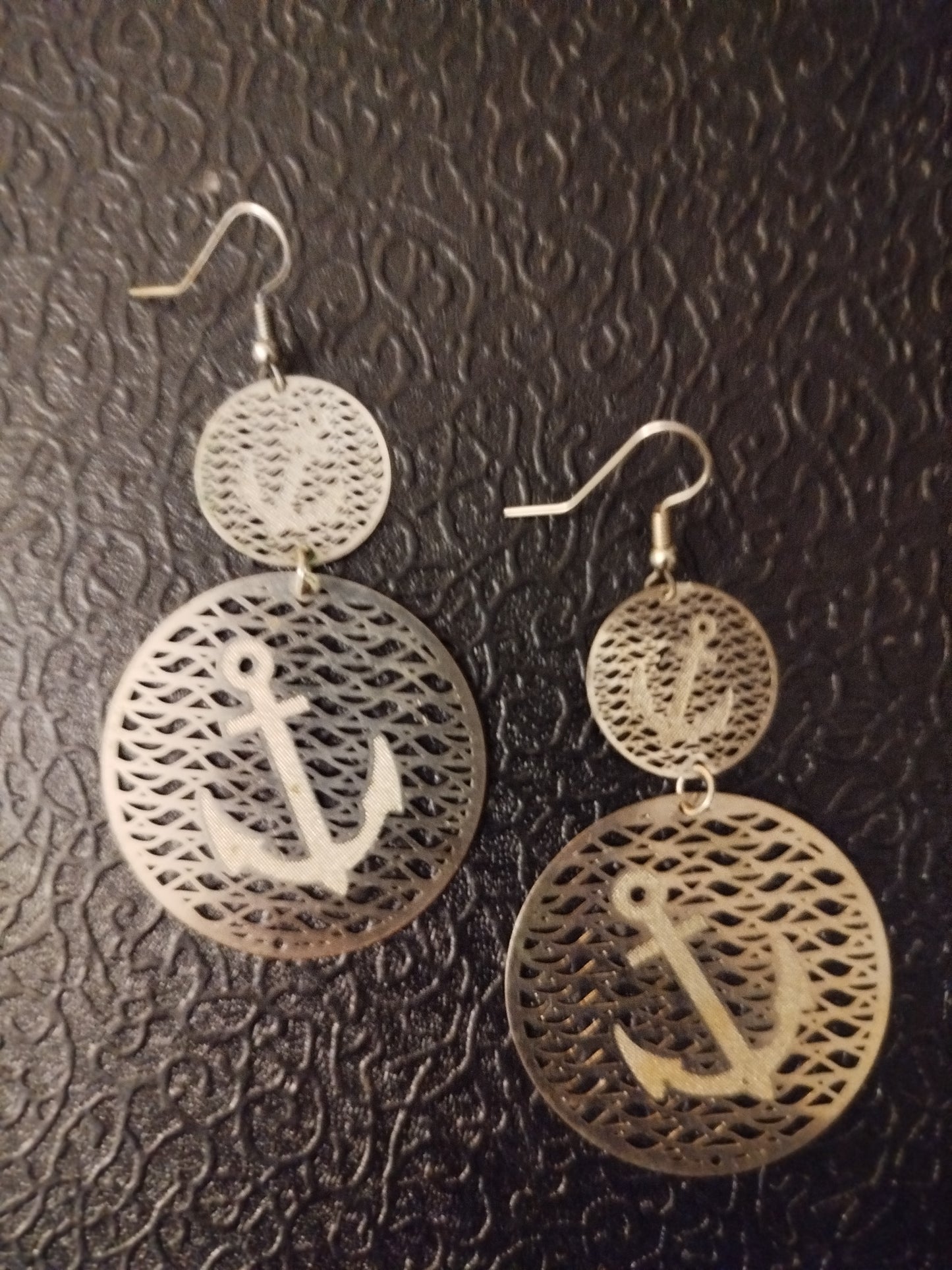 Bijoux boucle d'oreilles encre marine seconde main